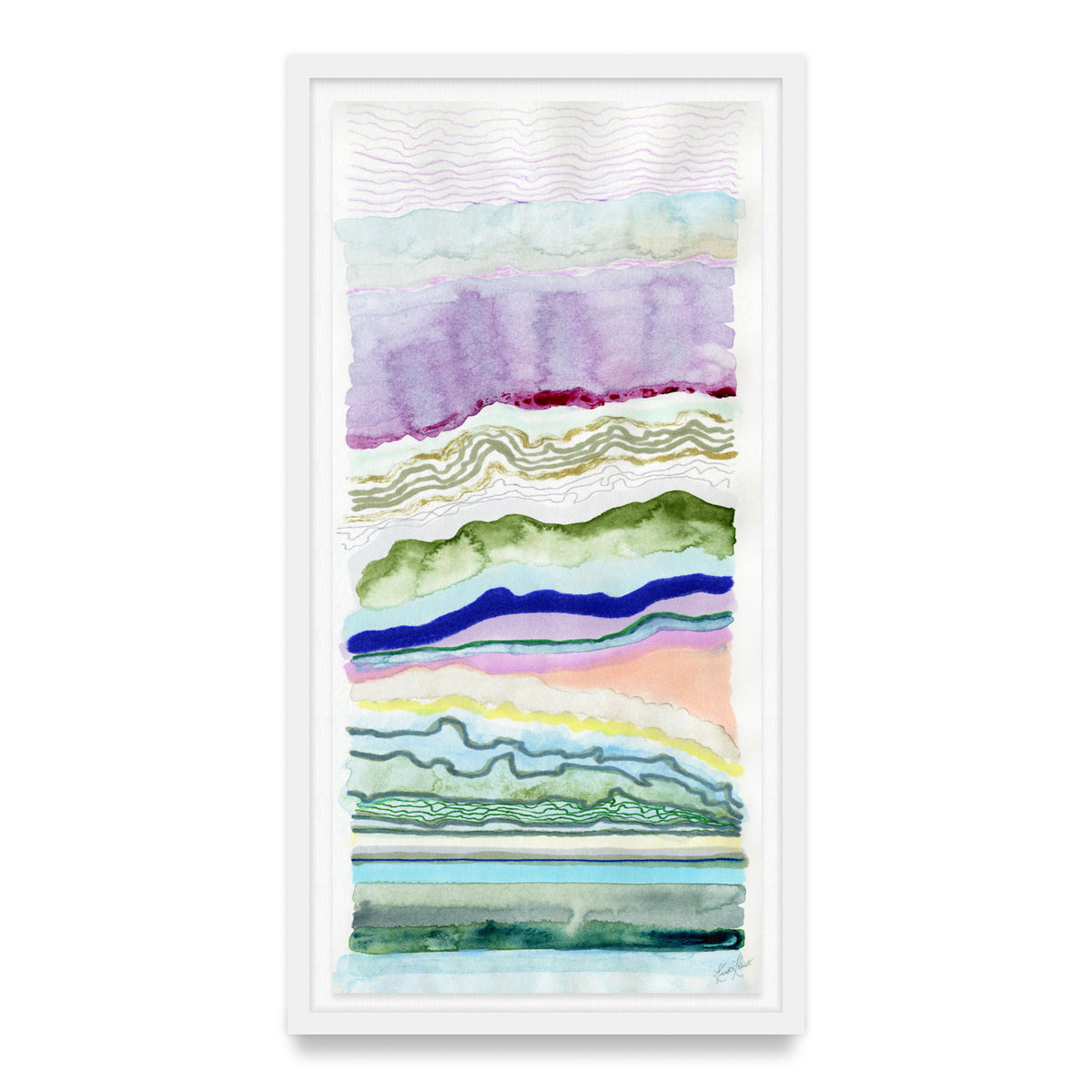 With The Flow Framed Fine Art Print