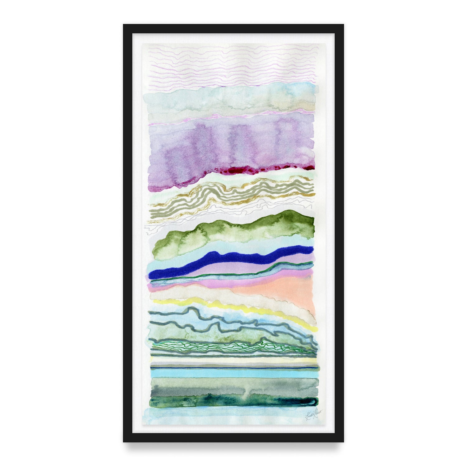 With The Flow Framed Fine Art Print
