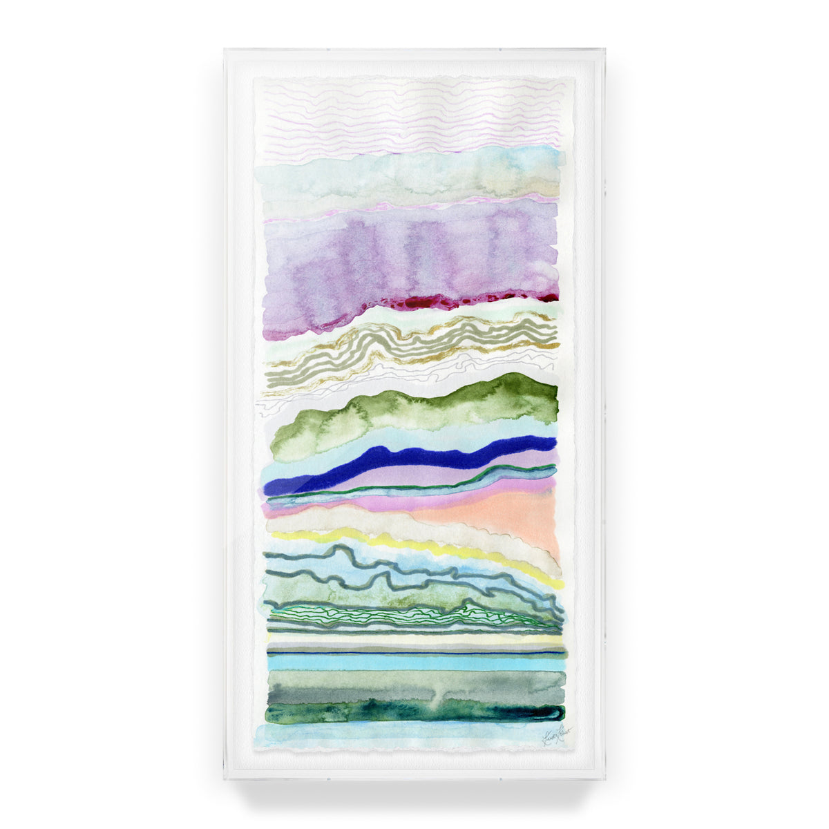 With The Flow Framed Fine Art Print