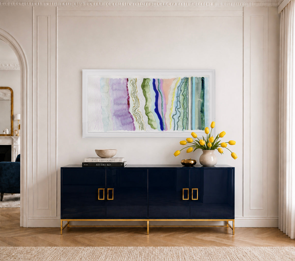 With The Flow Framed Fine Art Print