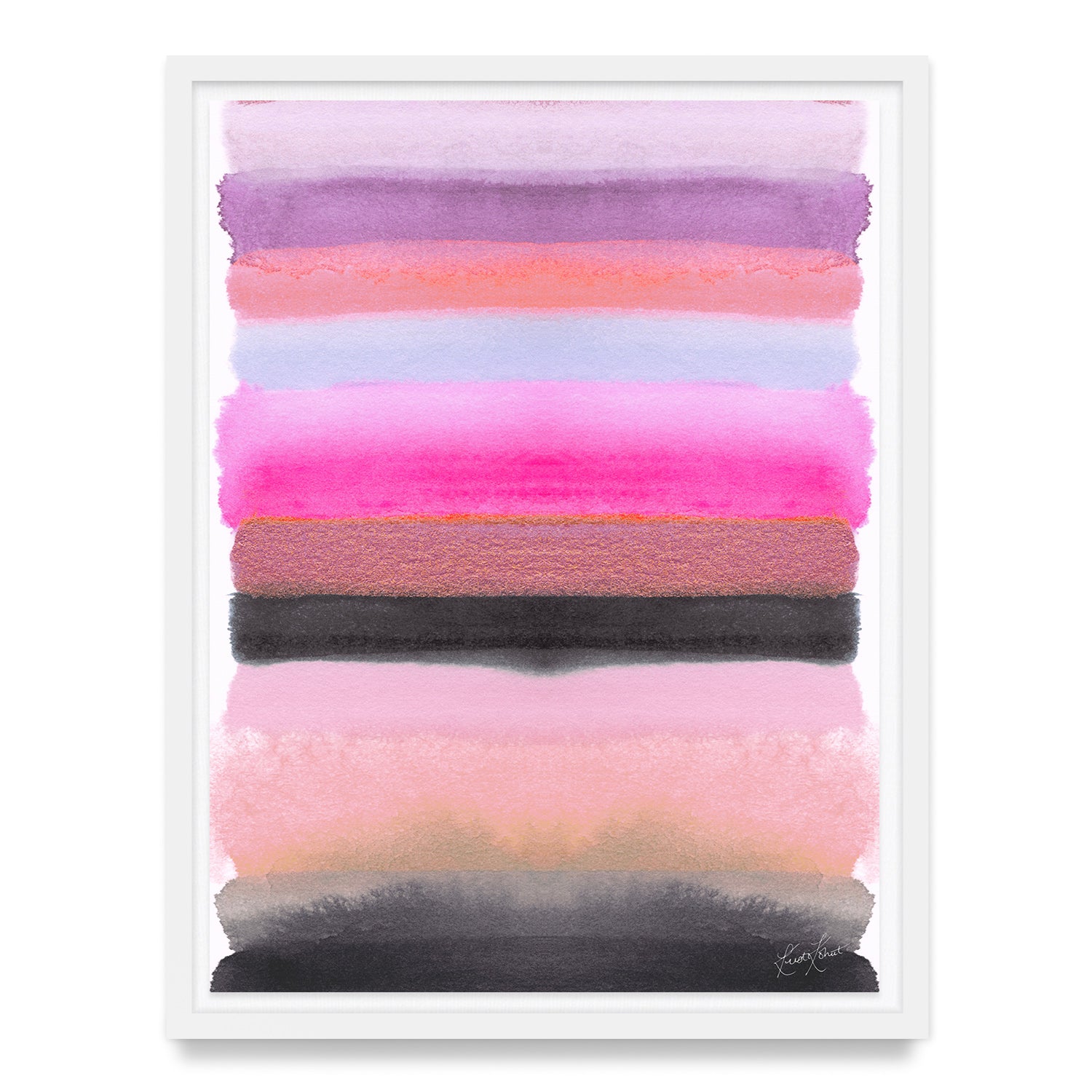 Be the Joy - Silver Pink Framed Art Print