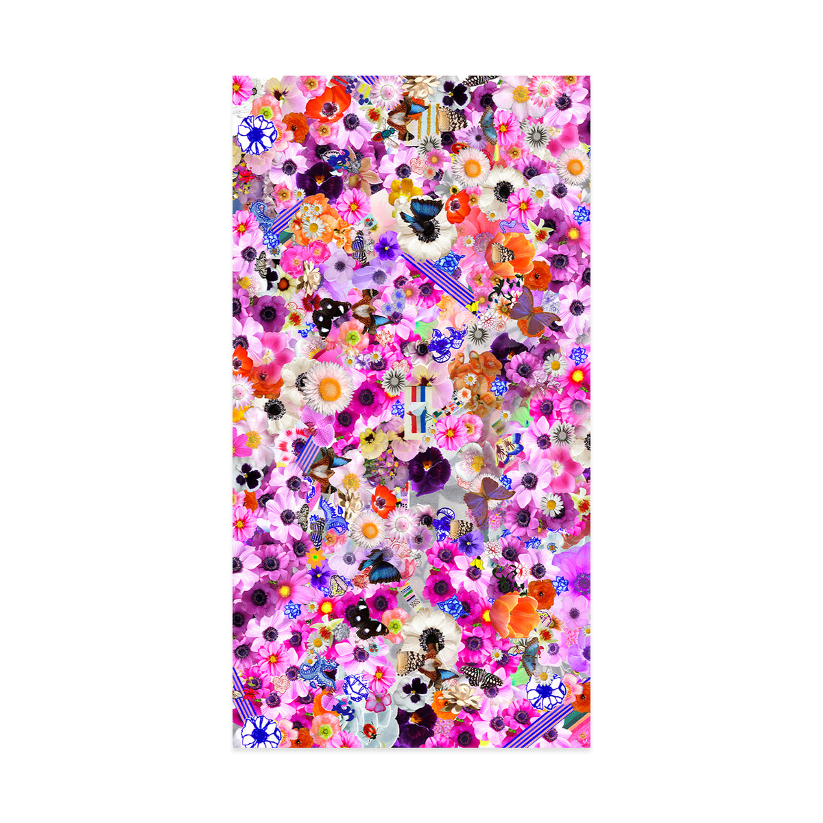 Flower Collage Framed Art Print