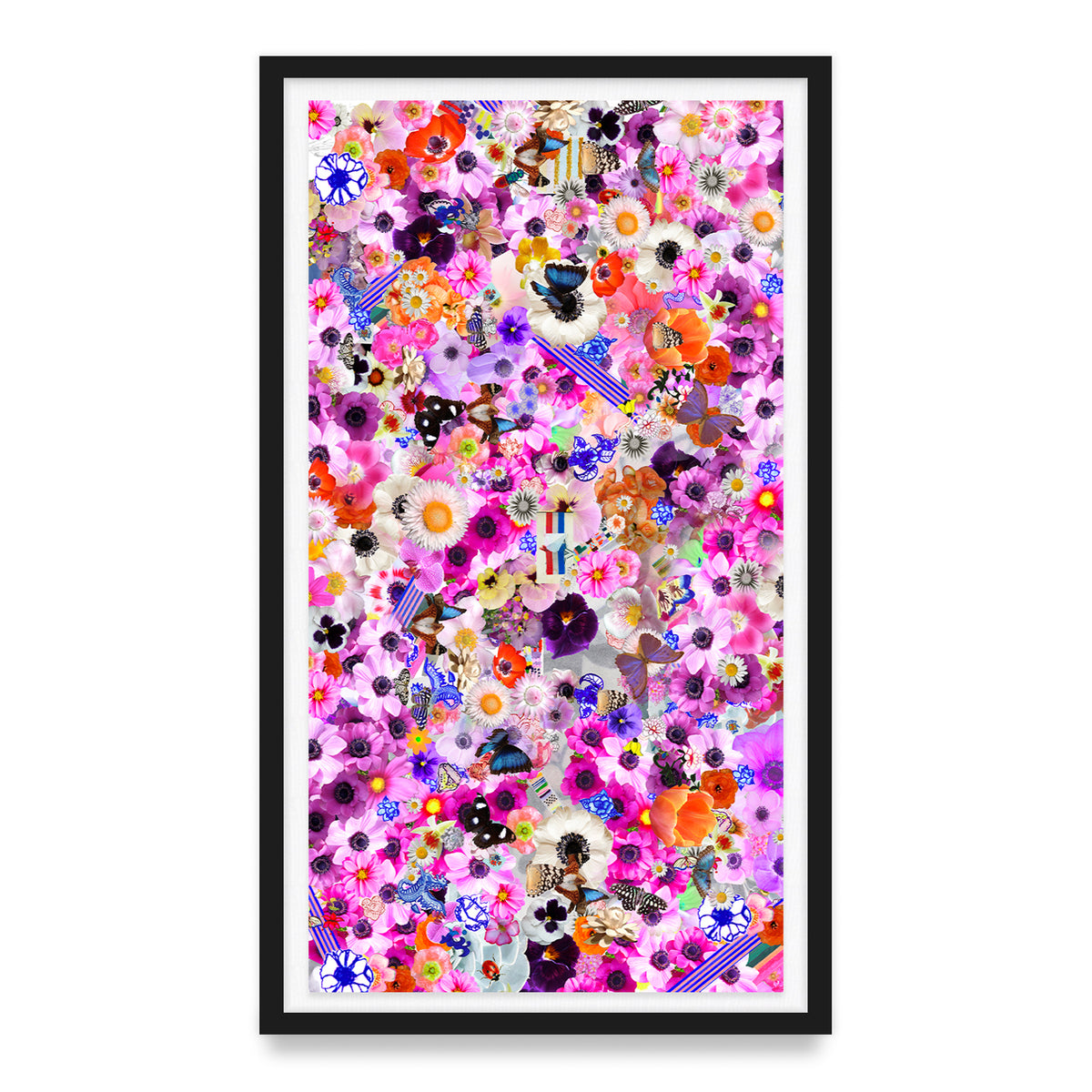 Flower Collage Framed Art Print