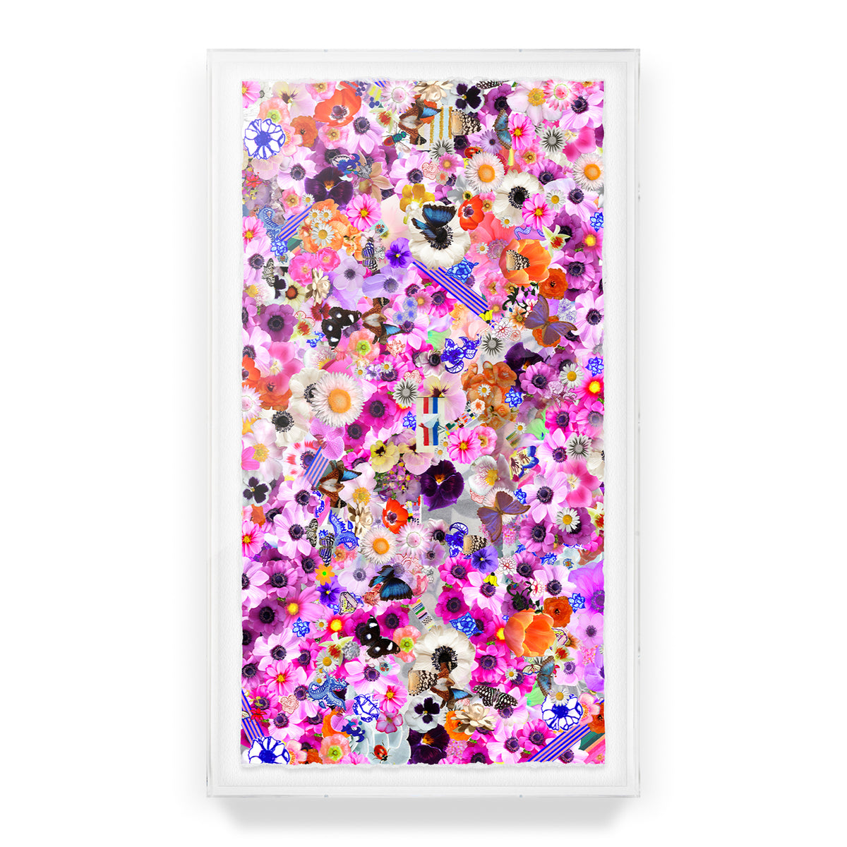 Flower Collage Framed Art Print
