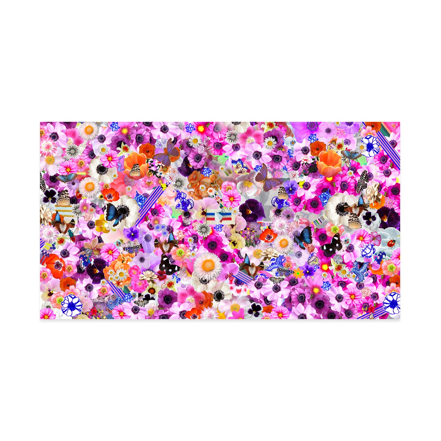 Flower Collage Framed Art Print