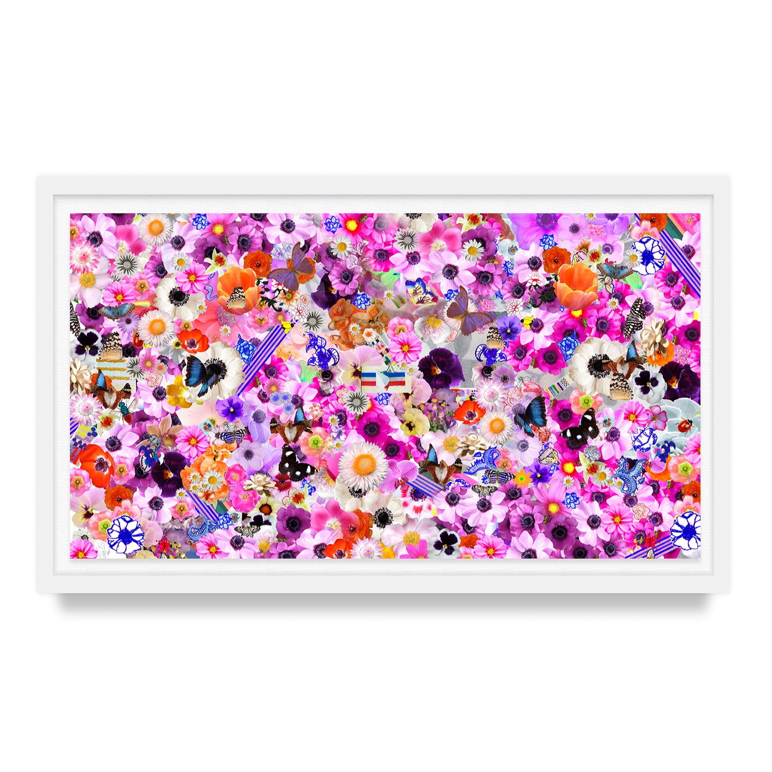 Flower Collage Framed Art Print