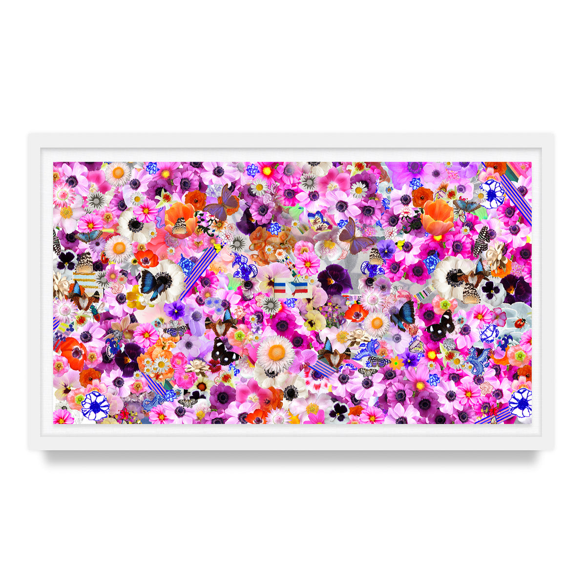 Flower Collage Framed Art Print