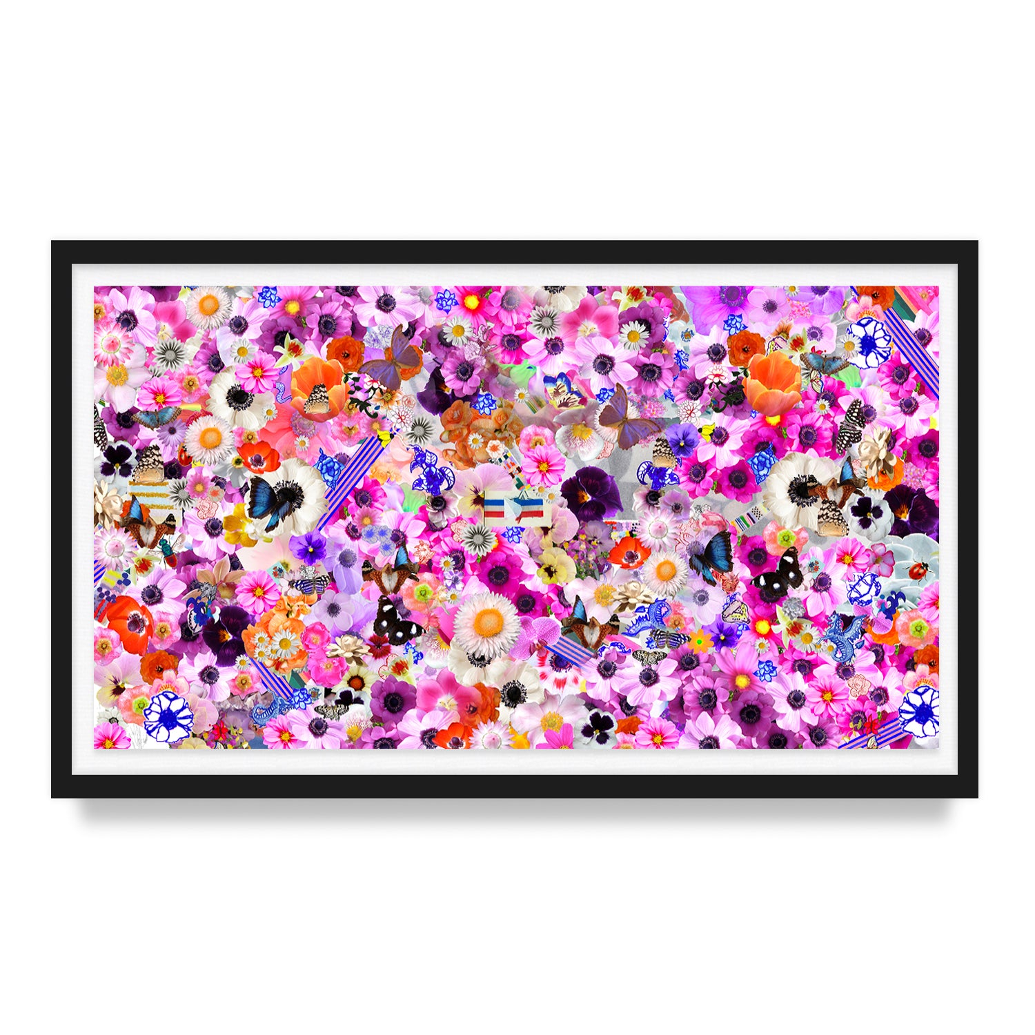 Flower Collage Framed Art Print