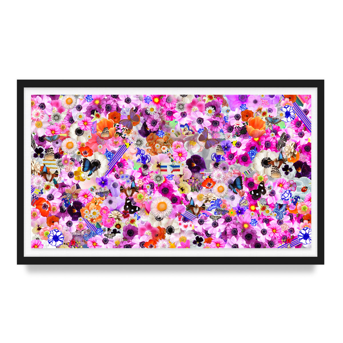 Flower Collage Framed Art Print