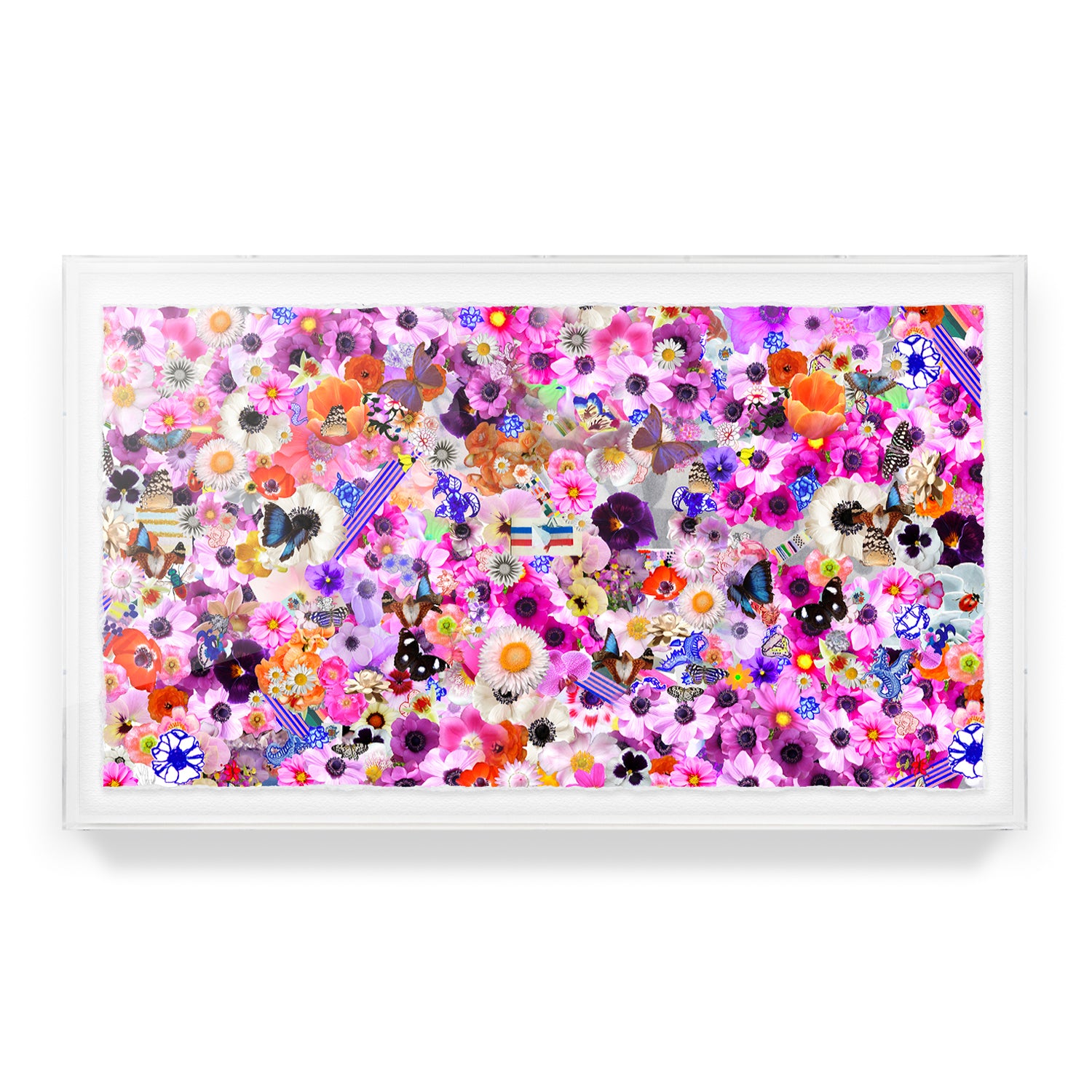 Flower Collage Framed Art Print