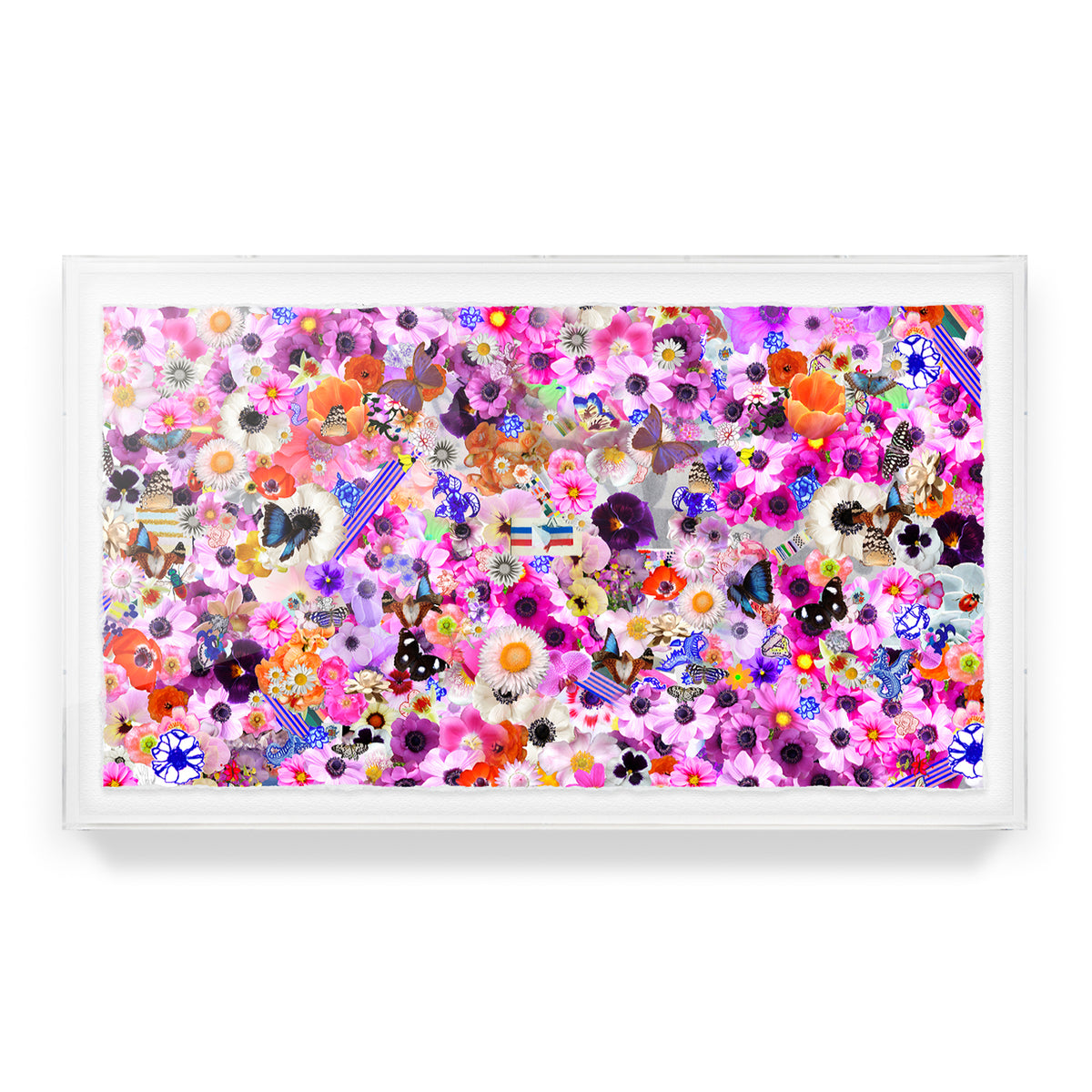 Flower Collage Framed Art Print