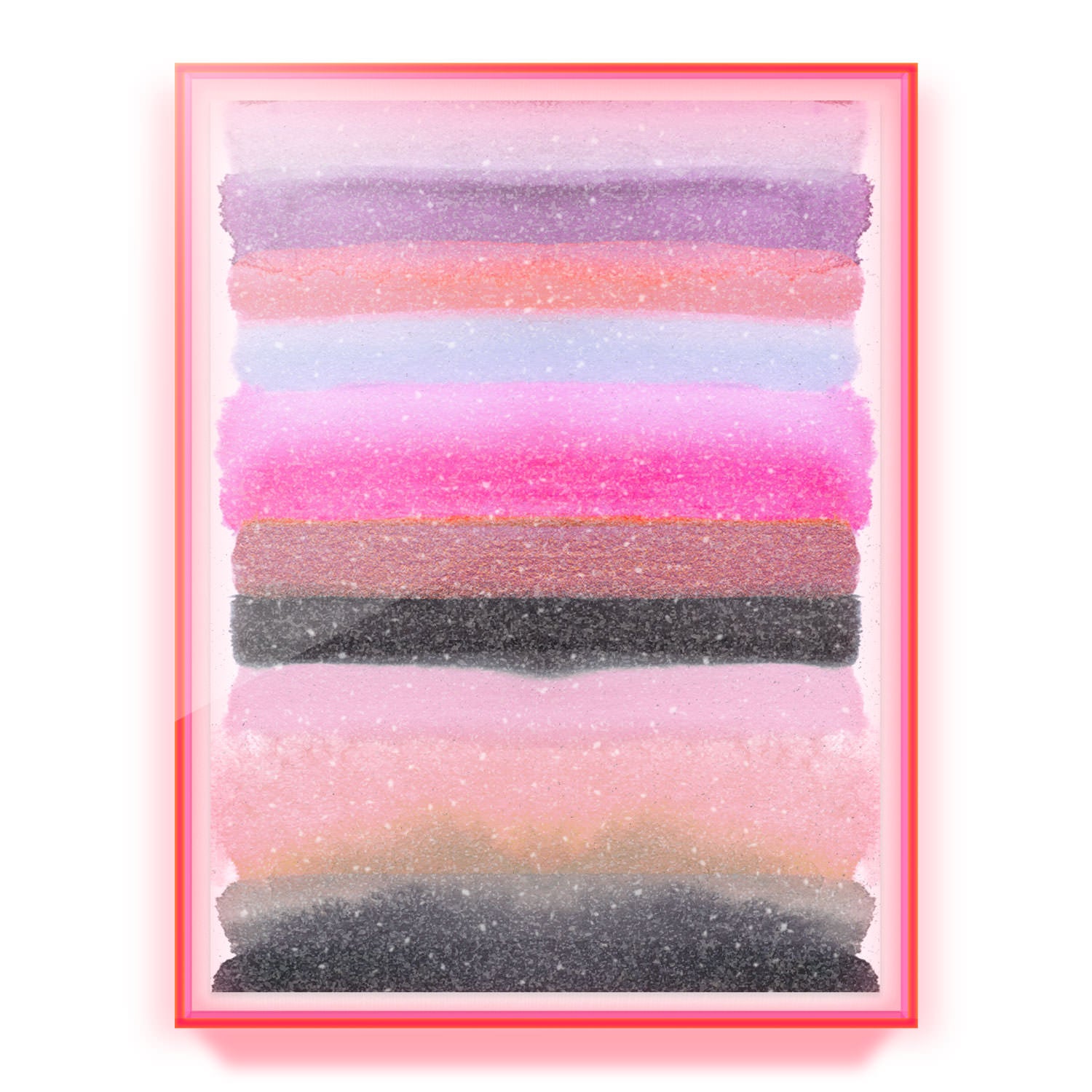 Be the Joy - Silver Pink Embellished Print