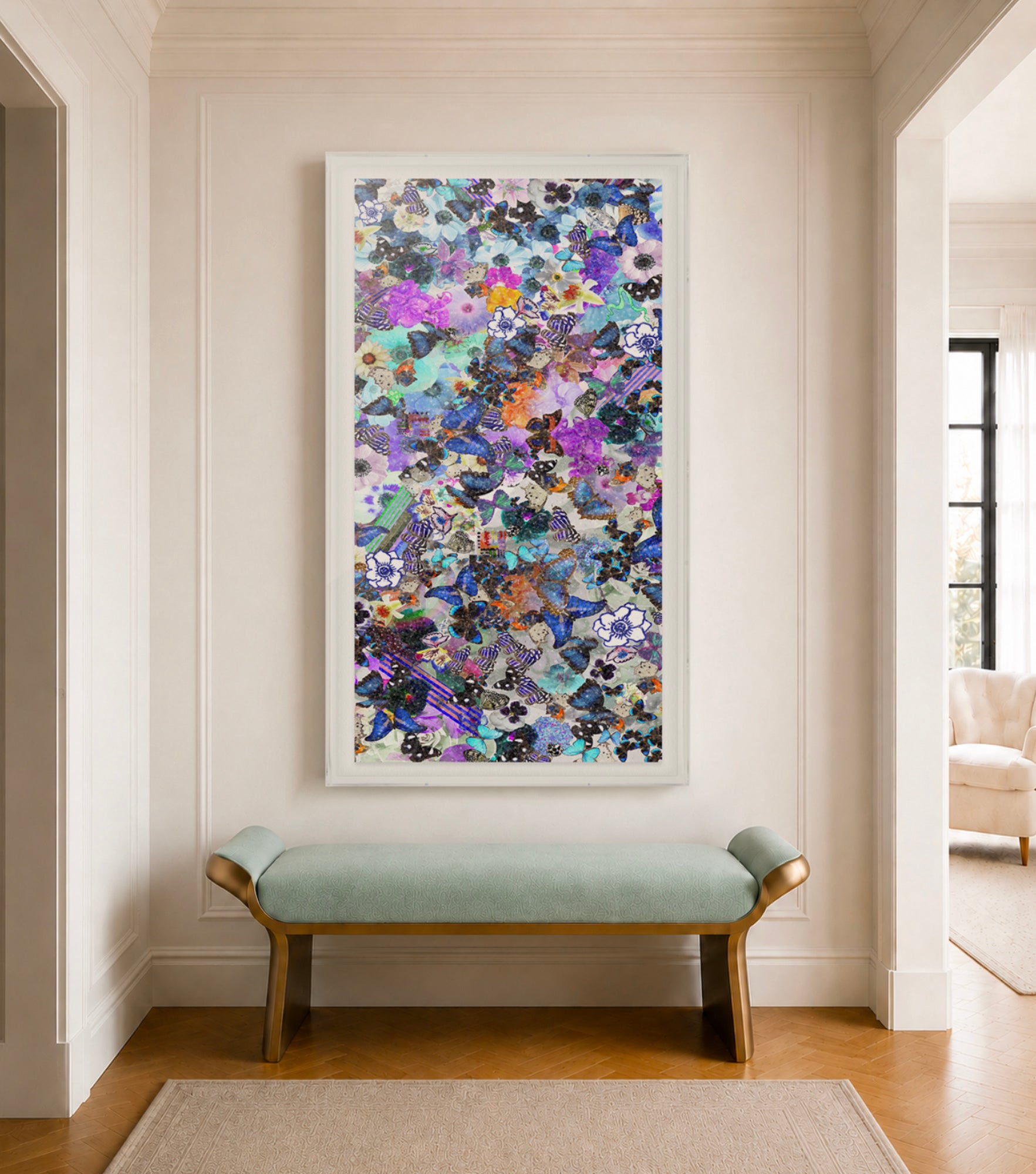 Butterfly Collage Embellished Print