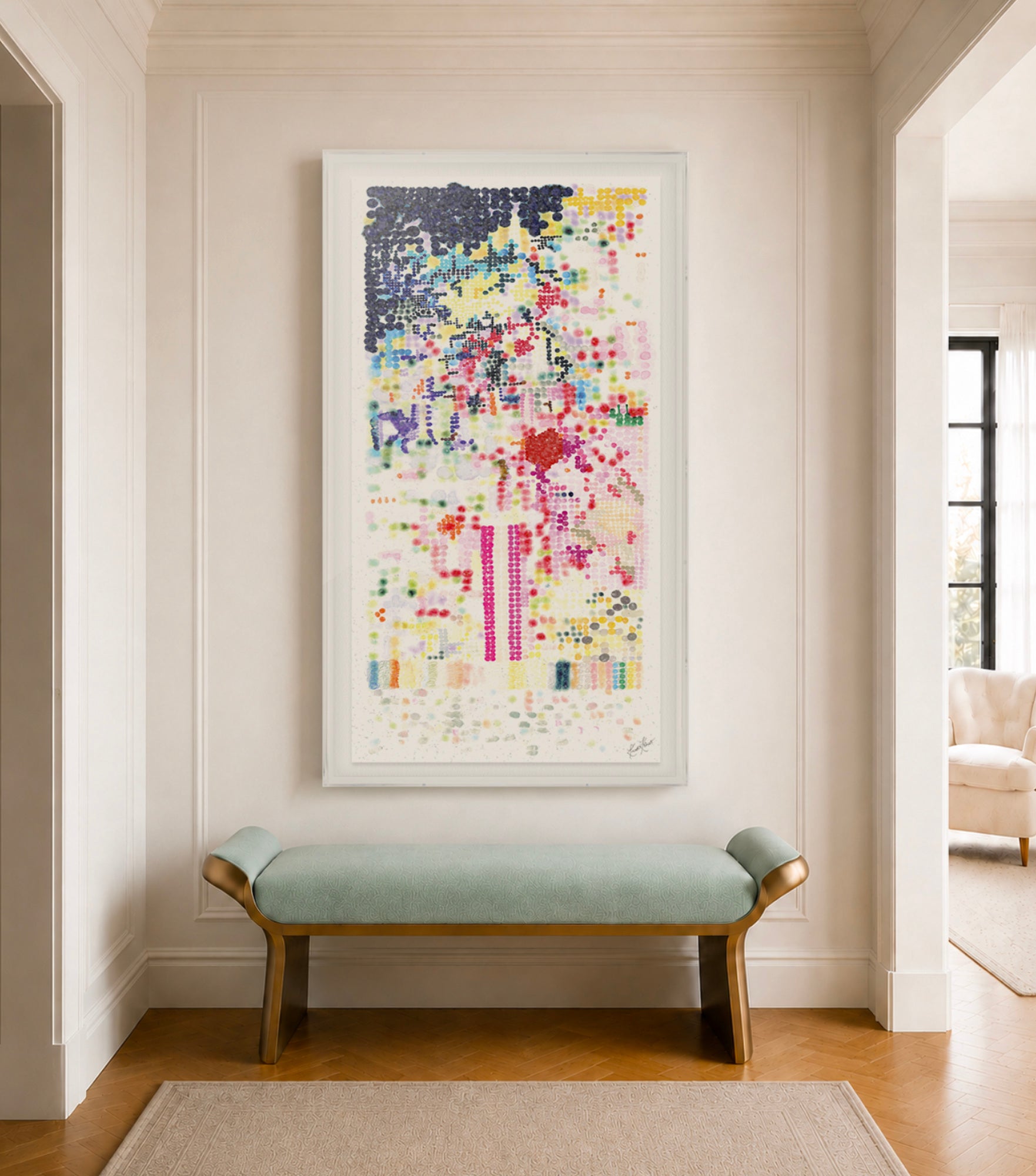 Pixelated Embellished Print