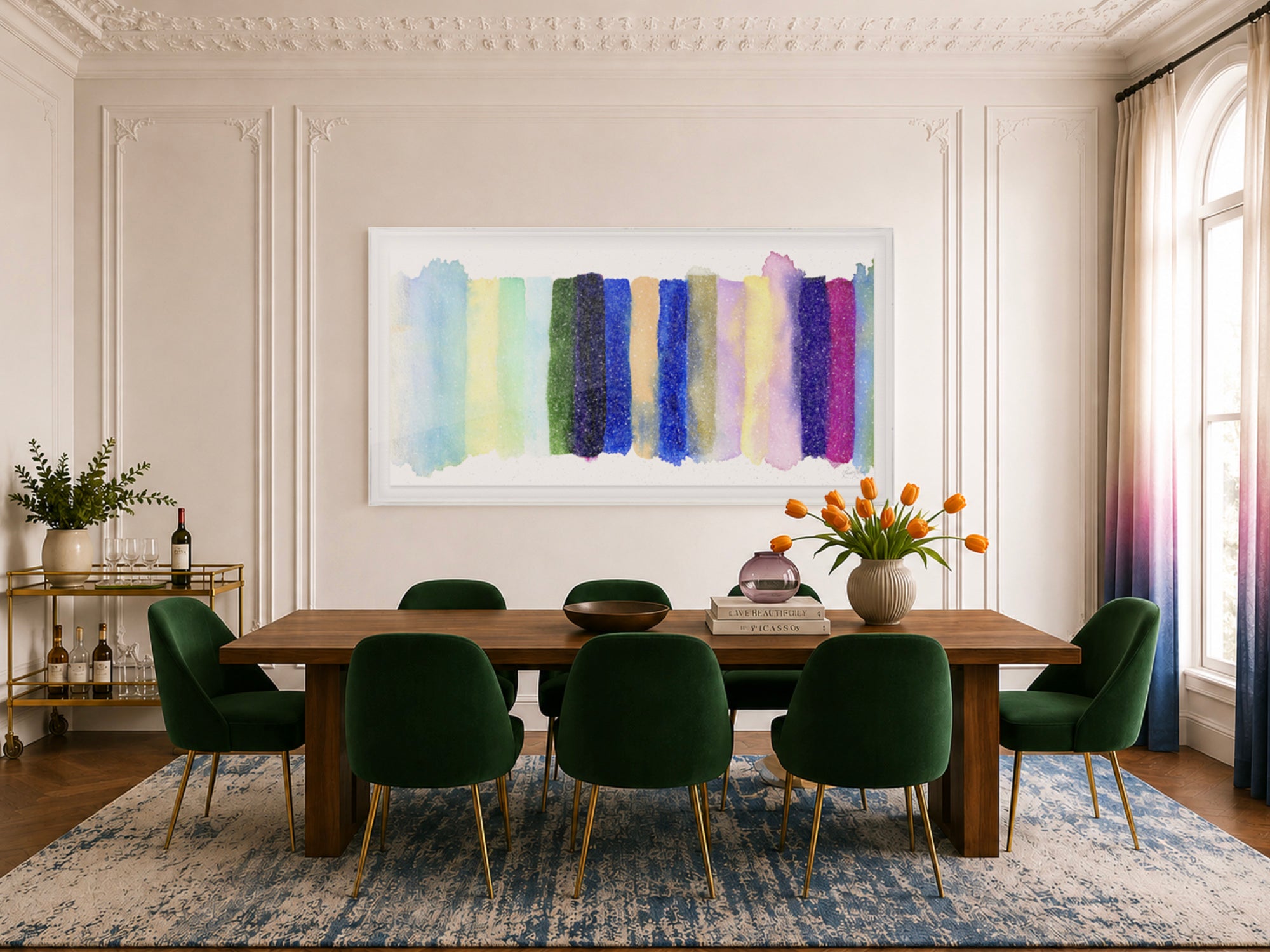 Radiant Stripe #2 Embellished Print