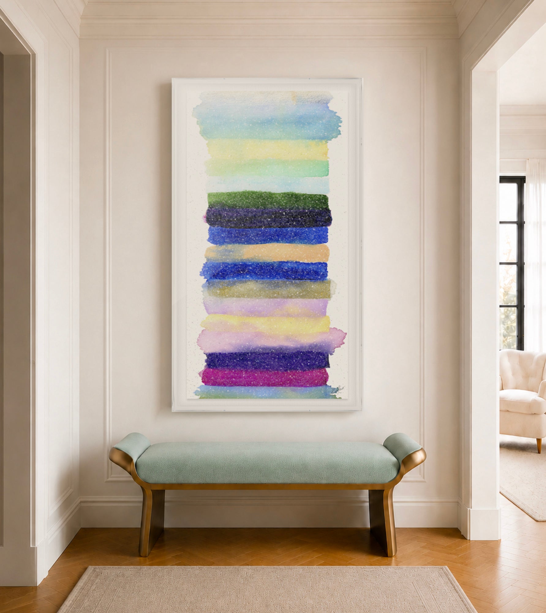 Radiant Stripe #2 Embellished Print