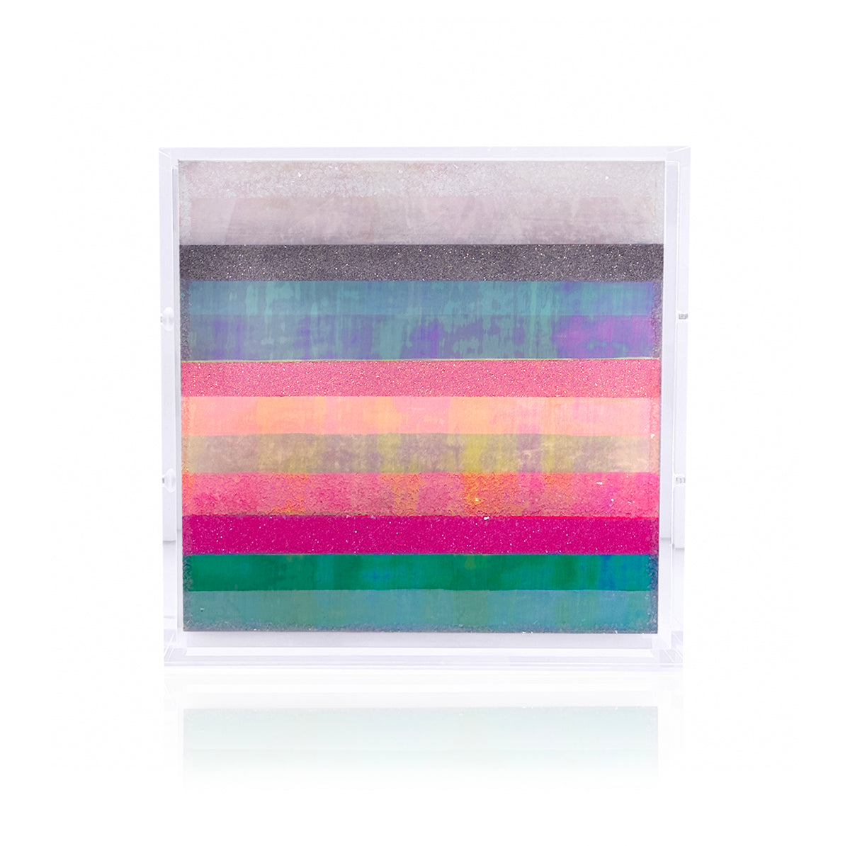 Chromatic Stripe #34 Original Artwork on Iridescent Acrylic | Original Art by artist Kristi Kohut