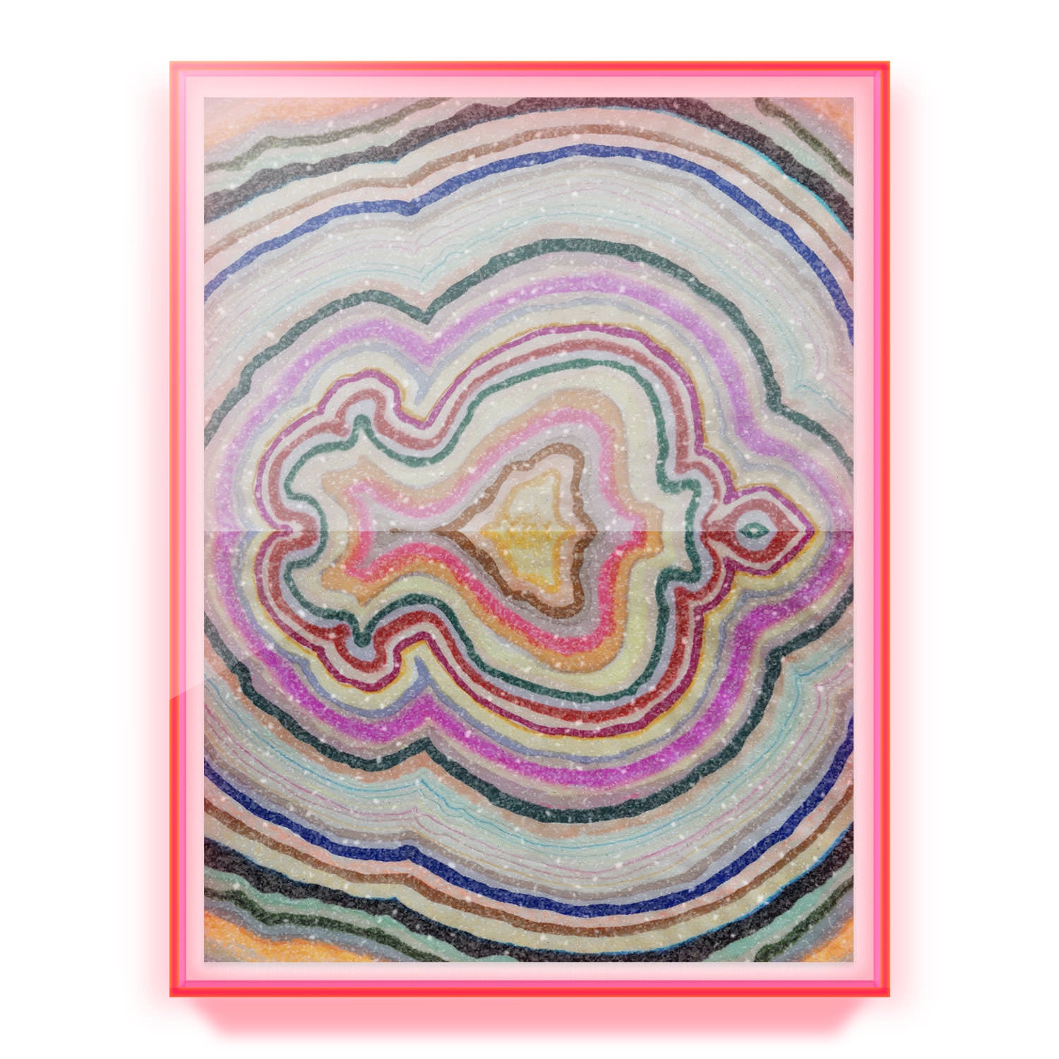 Beauty Inside Agate Embellished Print