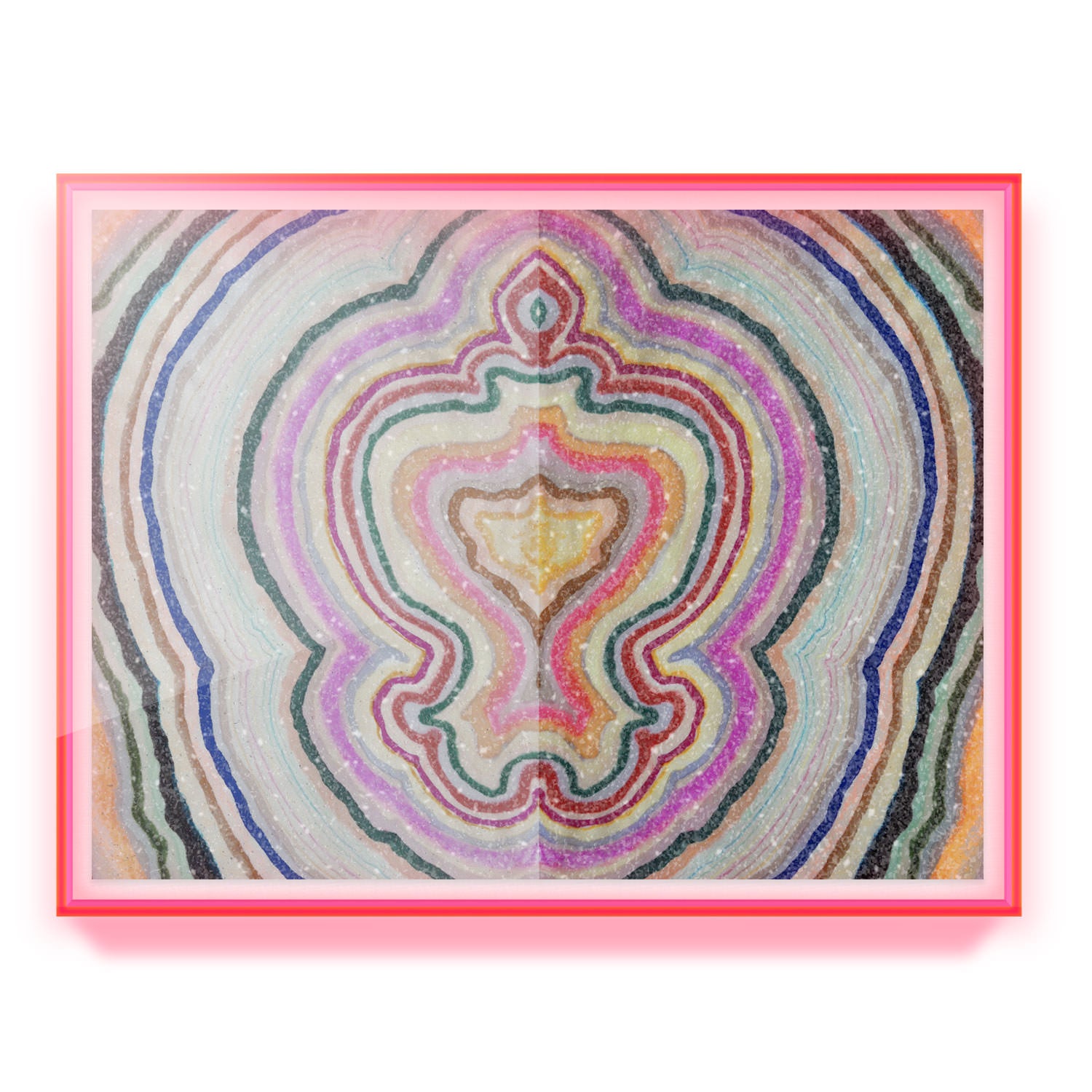 Beauty Inside Agate Embellished Print
