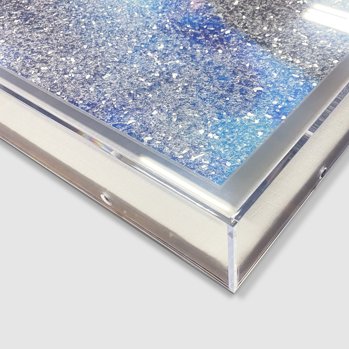 Blue Fusion Agate Embellished Print