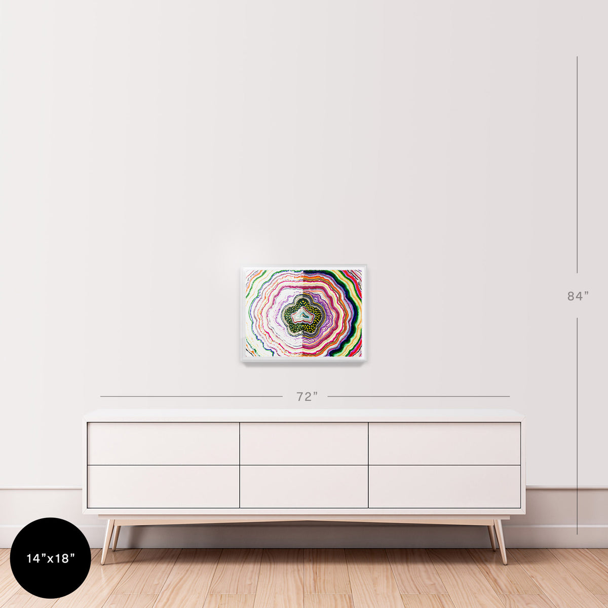 Colorful World Agate Embellished Print