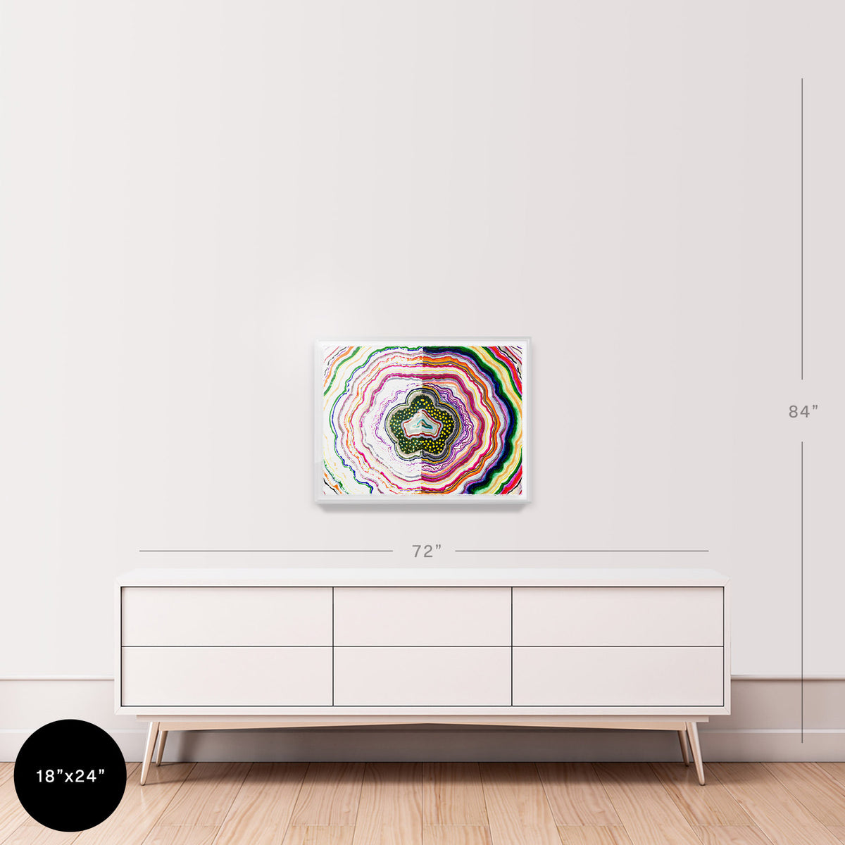 Colorful World Agate Embellished Print