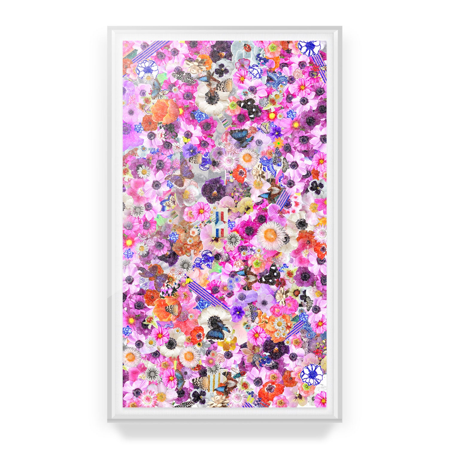 Flower Collage Embellished Print