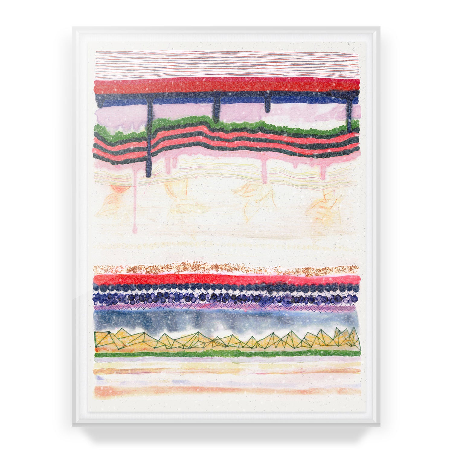 Sapphire Drip Embellished Print