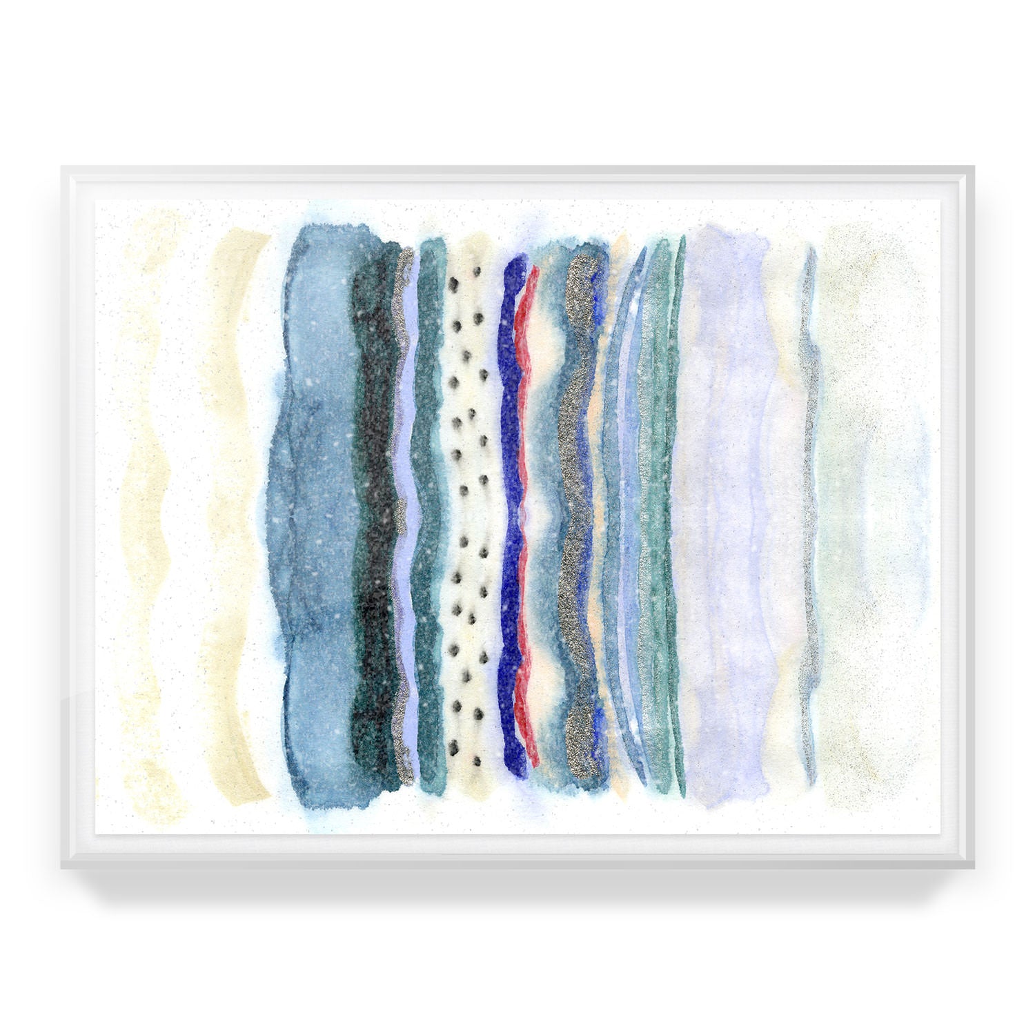 Seaside Stripe Embellished Print