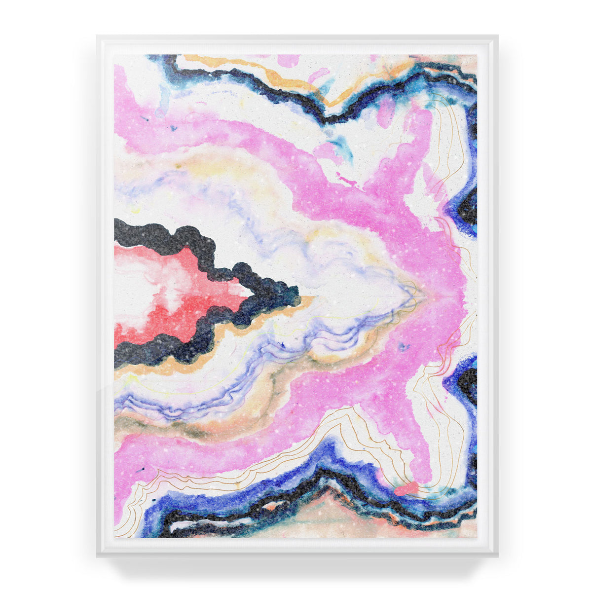 Hard Rock Agate Embellished Print