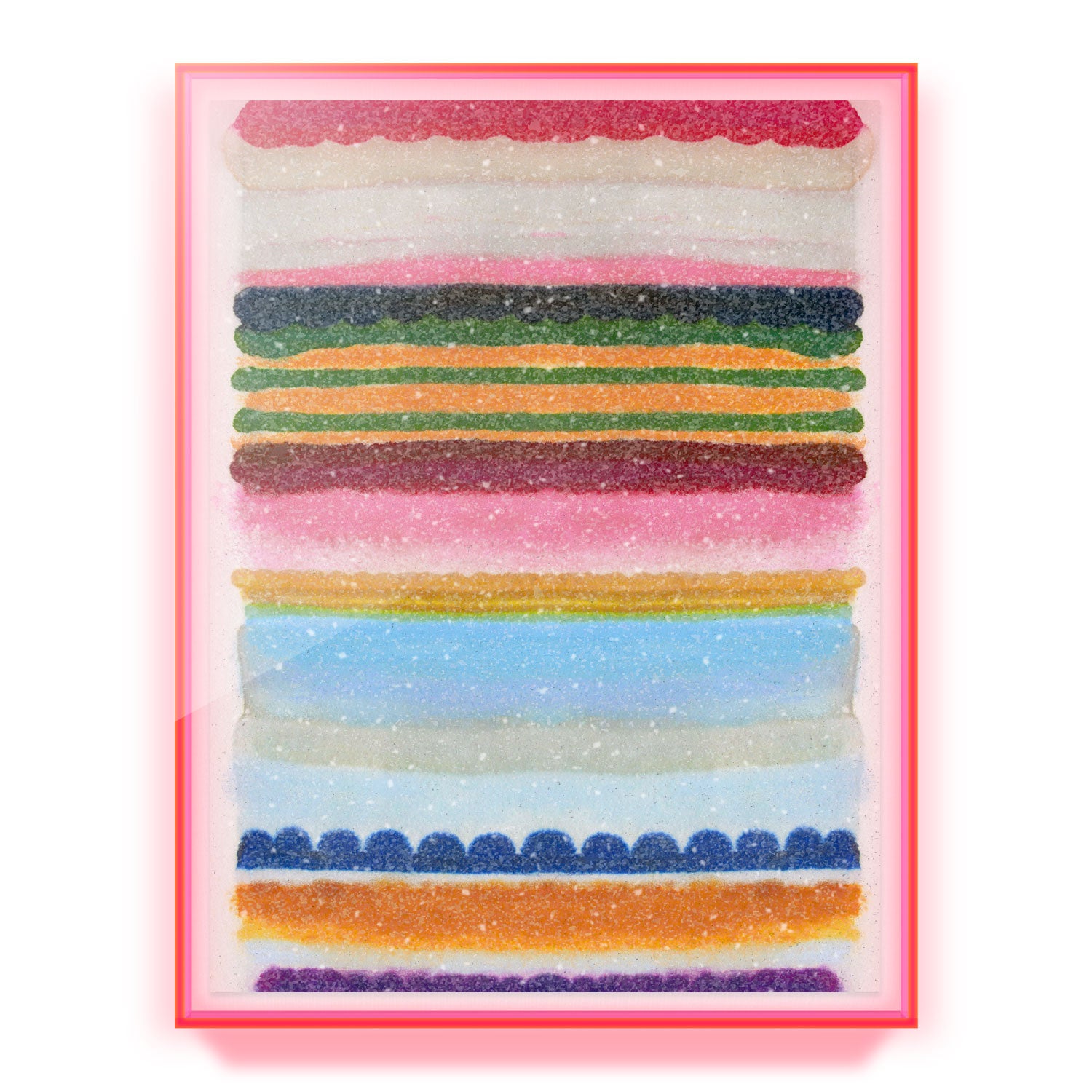 Heartbeat Stripe Embellished Print