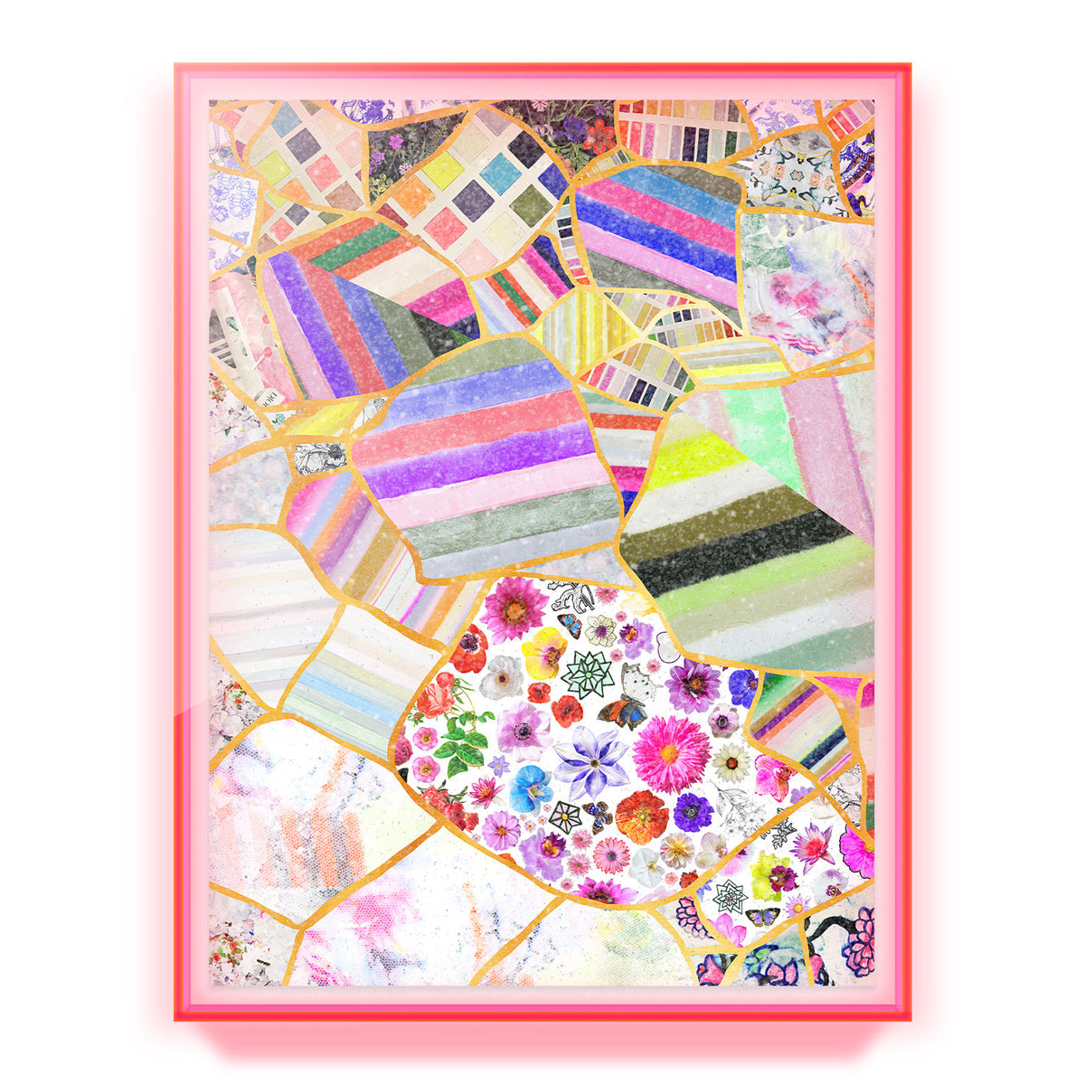 Kintsugi Collage #1 Embellished Print