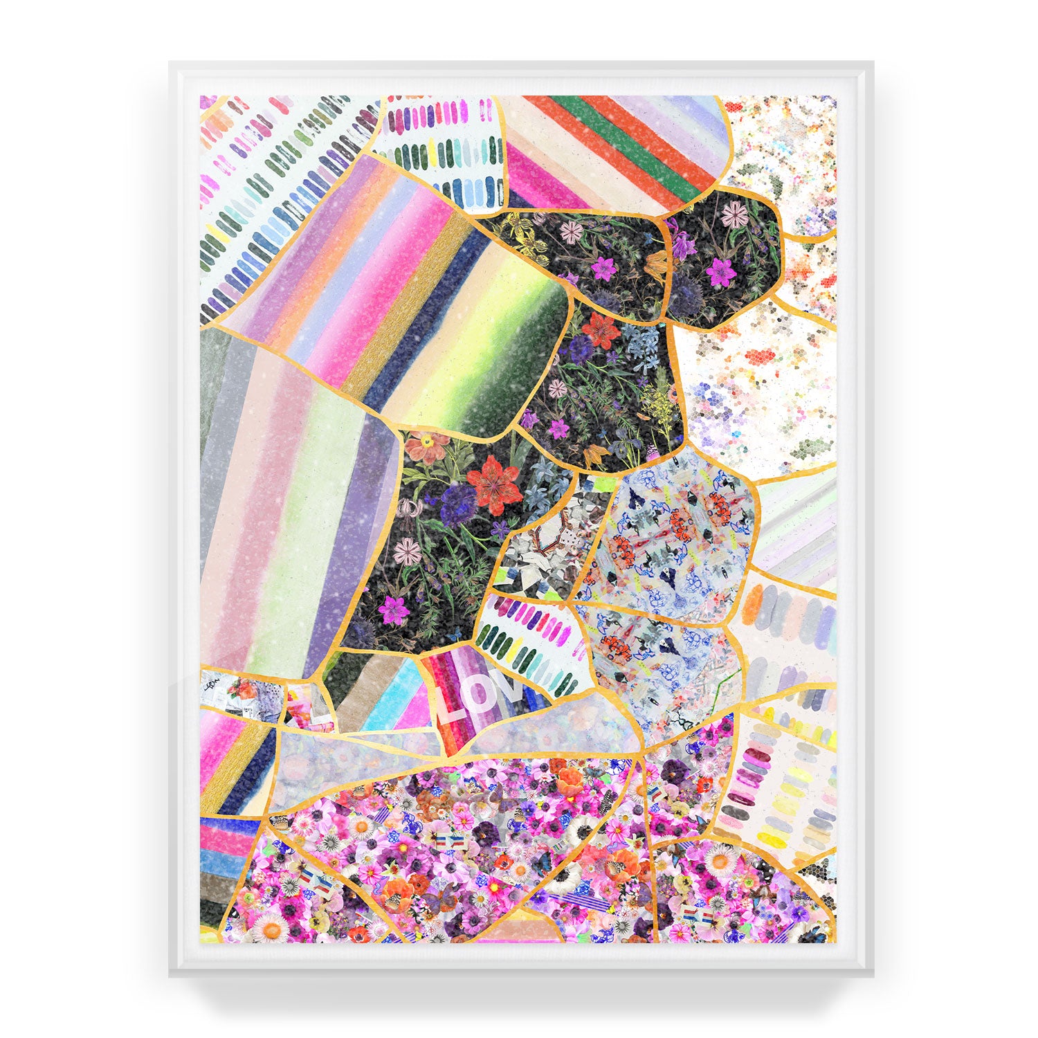 Kintsugi Collage #2 Embellished Print