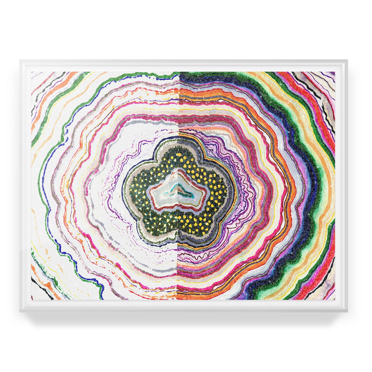 Colorful World Agate Embellished Print
