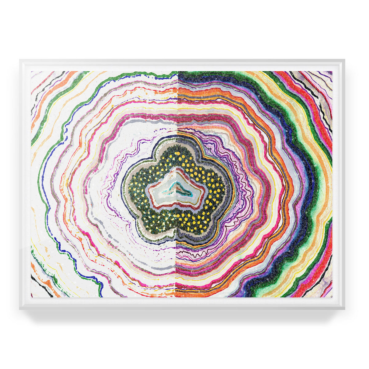 Colorful World Agate Embellished Print