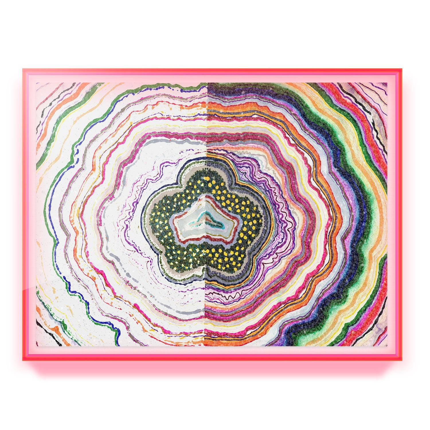 Colorful World Agate Embellished Print