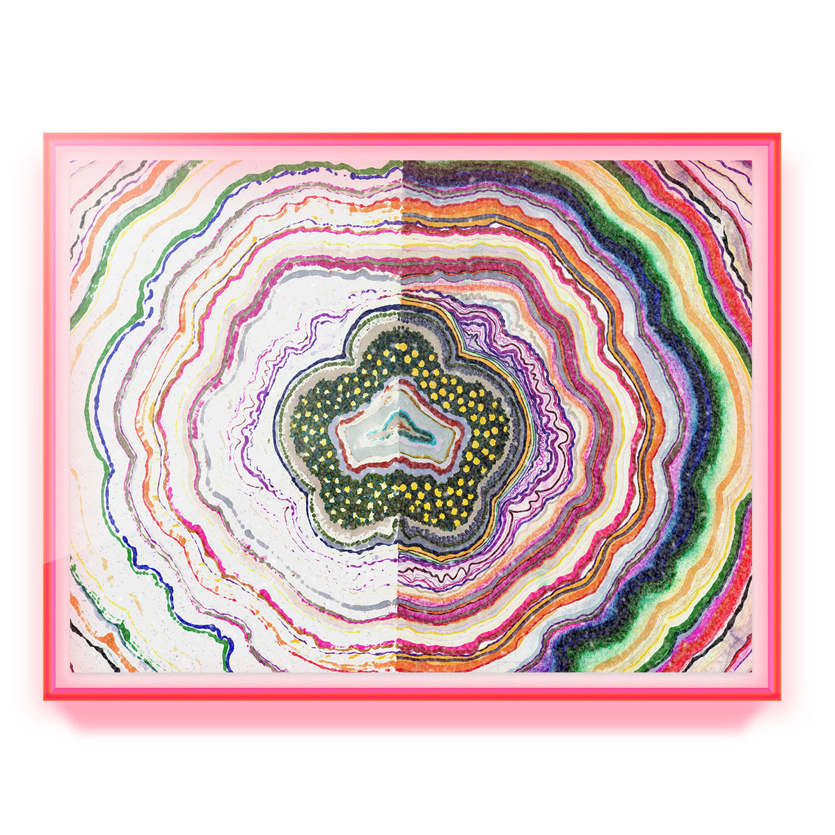 Colorful World Agate Embellished Print