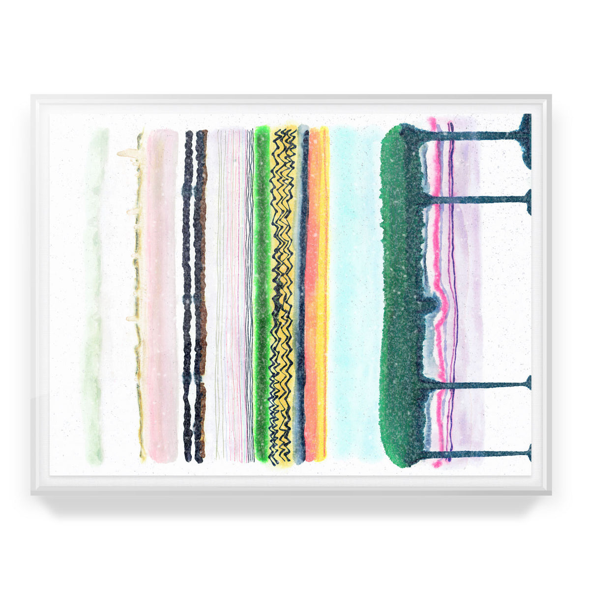 Emerald Drip Embellished Print